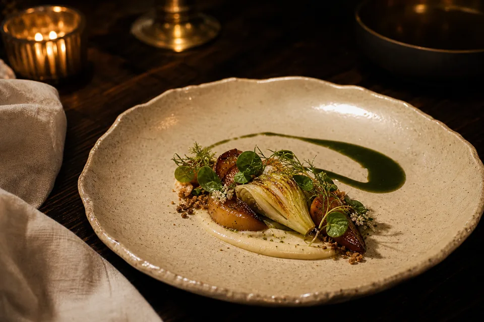 Plato de degustación con precisión de autor