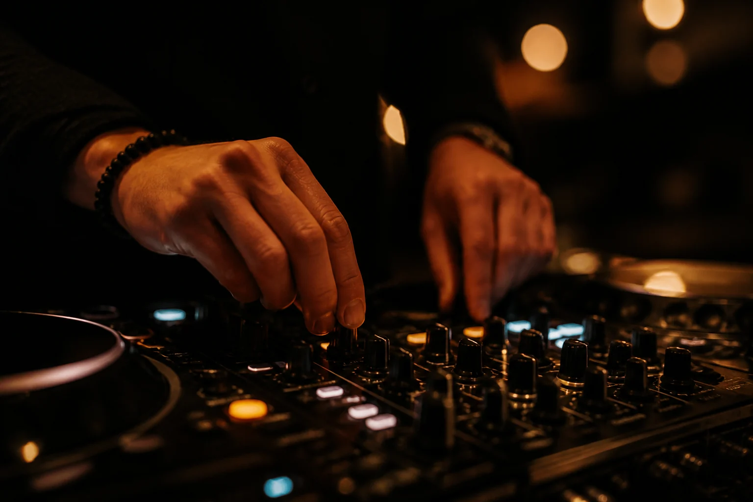 DJ en la cabina