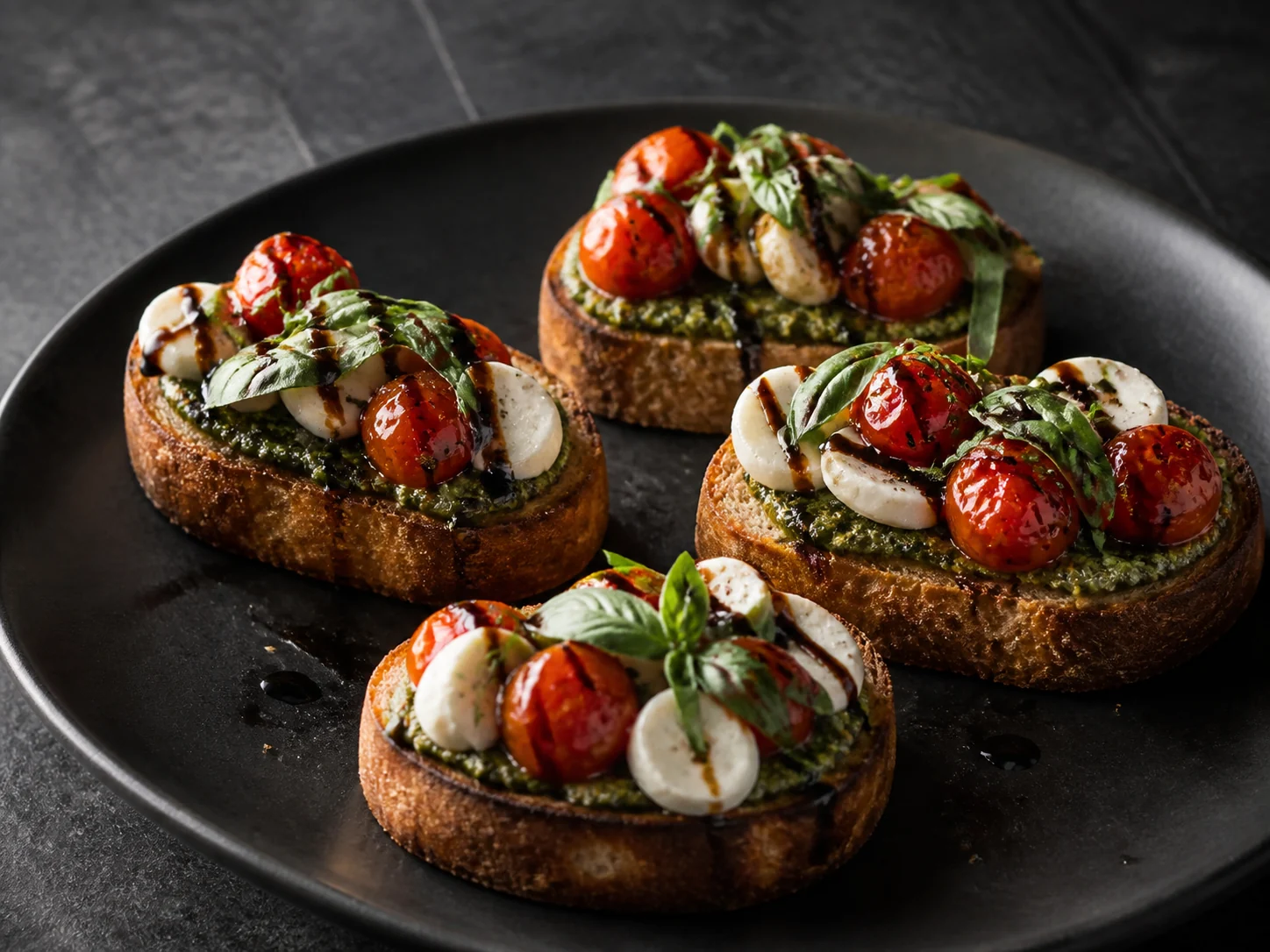Tostadas de tomate y mozzarella